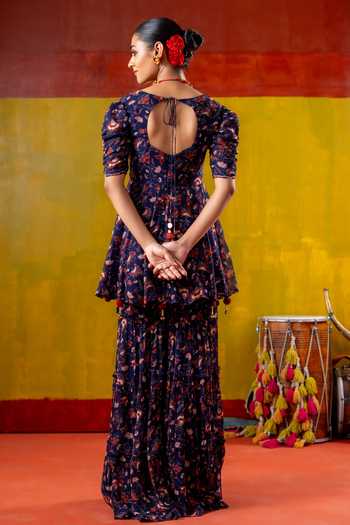 Baise Gaba Dholira Printed Kurta & Gharara Set 