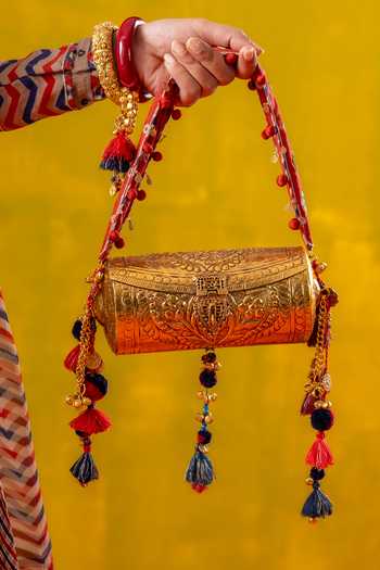 BAISE GABA Padmini Floral Carved Bag 