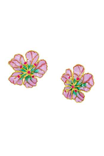 Manner Pink Bloom Stud Earrings 