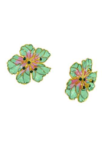 Manner Green Bloom Stud Earrings 