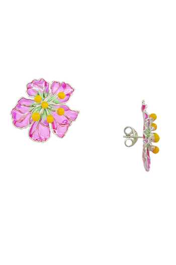 Manner_Pink Bloom Stud Earrings _Online_at_Aza_Fashions