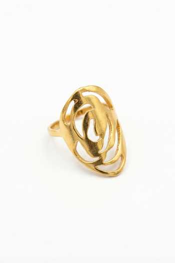 Mnsh_White Pearls Audrey Nail Ring _Online_at_Aza_Fashions