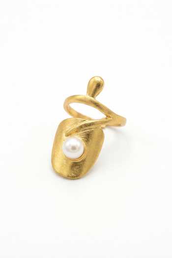 Shop_Mnsh_White Pearls Audrey Nail Ring _Online_at_Aza_Fashions