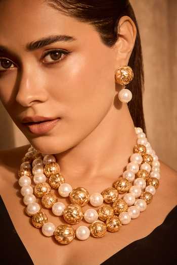 Shop_Mnsh_White Pearls Rosee Layered Necklace _Online_at_Aza_Fashions