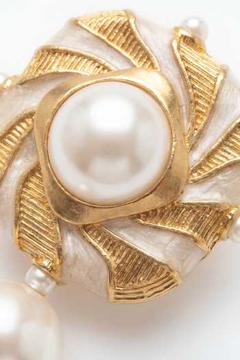 Buy_Mnsh_White Pearls Audrey Grace Embellished Earrings _Online_at_Aza_Fashions