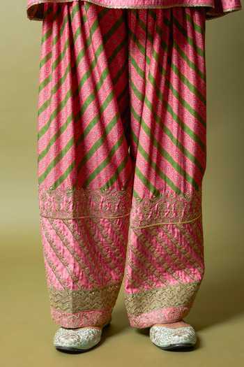 Buy Pants And Pajamas Pink Silk, Modal Embroidery, Zari Roshanara Kurta And Salwar Set Online at Aza Fashions Buy_Pants And Pajamas_Pink Silk, Modal Embroidery, Zari Roshanara Kurta And Salwar Set _Online_at_Aza_Fashions