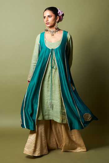 Buy Pants And Pajamas Cream Chanderi Zari Noor-e-manik Sharara Online at Aza Fashions Buy_Pants And Pajamas_Cream Chanderi Zari Noor-e-manik Sharara _Online_at_Aza_Fashions