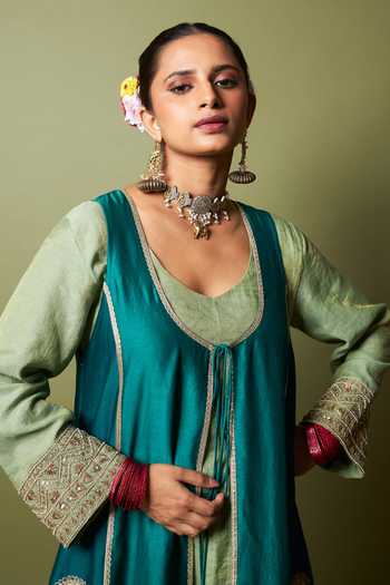 Pants And Pajamas Cream Chanderi Zari Noor-e-manik Sharara at Aza Fashions Pants And Pajamas_Cream Chanderi Zari Noor-e-manik Sharara _at_Aza_Fashions