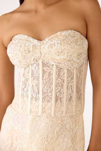 Buy_Basanti Kapde aur Koffee_Ivory Chantilly, Net Sequins, Beads, Pearls, Cut Work Blouse And Sharara Set _Online_at_Aza_Fashions