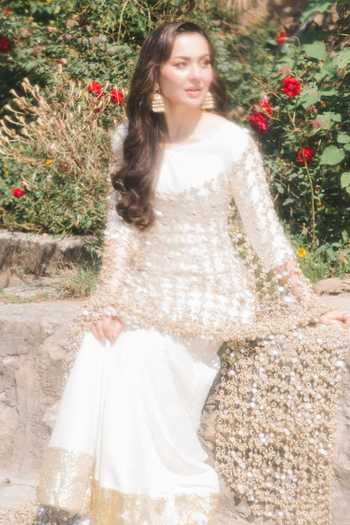 Itrh_White Silk Mirrors Saher Sharara Set With Jaal Dupatta _at_Aza_Fashions