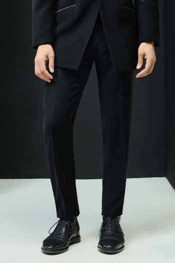 Buy_Sarab Khanijou_Black Sequins, Beads, Pearls Embellished Tuxedo Set  _Online_at_Aza_Fashions