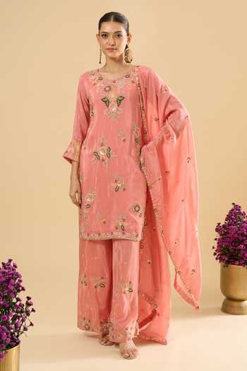 Samyukta Singhania Embroidered Kurta Sharara Set 