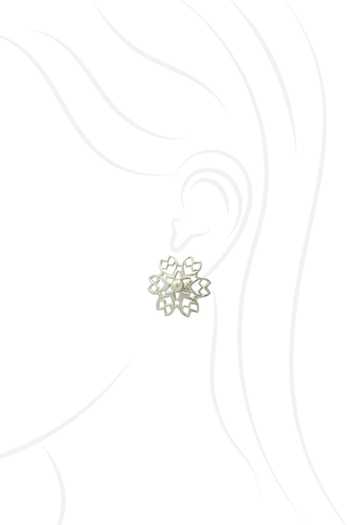 Buy_Manner_Silver Plated Pearls, Cut Work Rakaan Ranjha Stud Earrings _Online_at_Aza_Fashions