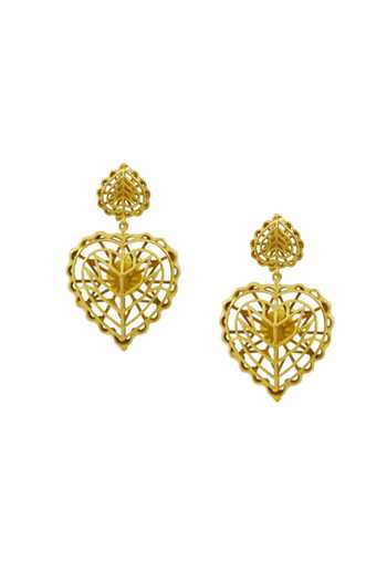 Manner Rakaan Small Heart Dangle Earrings 