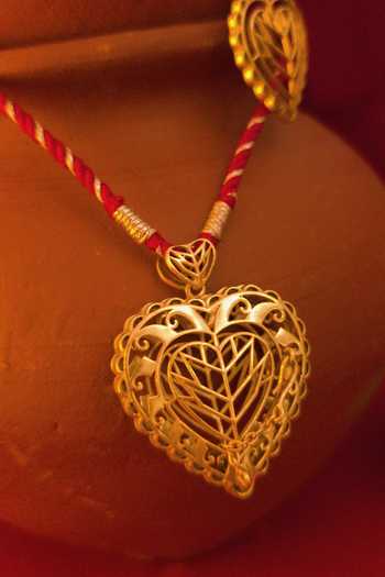 Buy_Manner_Gold Plated Rakaan Openable Heart Pendant Necklace 