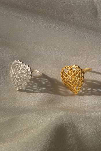 Buy_Manner_Silver Plated Cut Work Rakaan Adjustable Ring _Online_at_Aza_Fashions