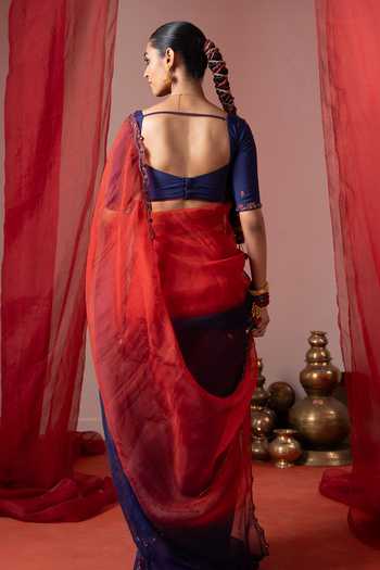 Baise Gaba Rangoli Ombre Saree With Unstitched Blouse Piece 