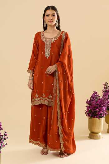 Samyukta Singhania Embroidered Kurta Sharara Set 
