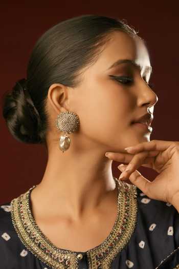 Buy Bijoux By Priya Chandna Silver Plated Pearls, Crystals Stardrop Embellished Earrings Online at Aza Fashions Buy_Bijoux By Priya Chandna_Silver Plated Pearls, Crystals Stardrop Embellished Earrings _Online_at_Aza_Fashions