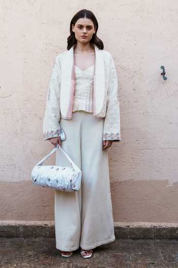 Shop Shruti Sancheti White Lace Embroidery Shawl Neck Jacket Online at Aza Fashions Shop_Shruti Sancheti_White Lace Embroidery Shawl Neck Jacket _Online_at_Aza_Fashions