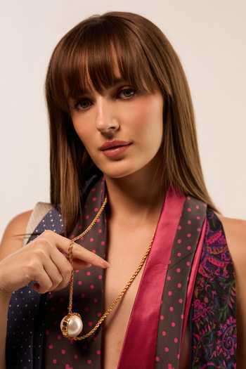 Buy_Anaash_White Pearls Empress Embellished Pendant Necklace _Online_at_Aza_Fashions