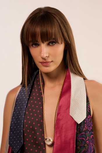 Shop_Anaash_White Pearls Empress Embellished Pendant Necklace _Online_at_Aza_Fashions