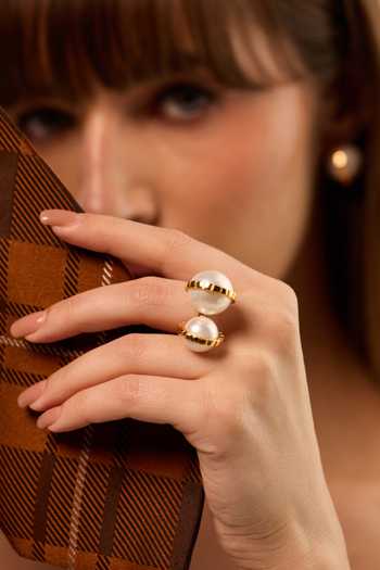 Anaash Aura Pearl Embellished Ring 