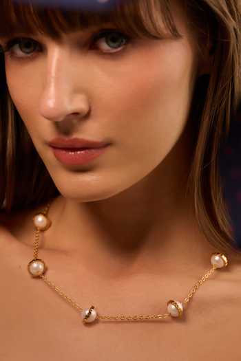 Buy_Anaash_White Pearls Aura Embellished Necklace _Online_at_Aza_Fashions