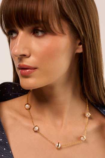 Anaash_White Pearls Aura Embellished Necklace _at_Aza_Fashions