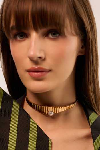 Anaash_White Pearls Crown Embellished Choker _Online_at_Aza_Fashions