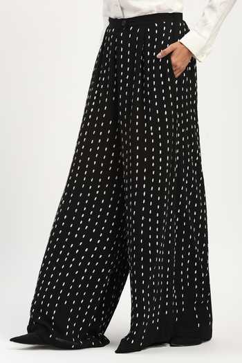 Buy Abraham And Thakore Black Georgette Embroidery Ombre Stab Stitch Trouser Online at Aza Fashions Buy_Abraham And Thakore_Black Georgette Embroidery Ombre Stab Stitch Trouser _Online_at_Aza_Fashions