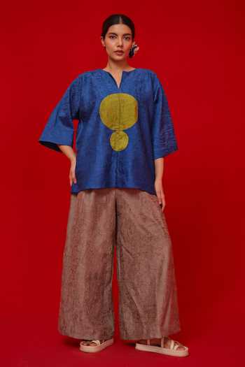 Buy_Stoique_Grey Silk Root Crushed Palazzo _Online_at_Aza_Fashions