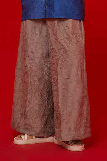 Shop_Stoique_Grey Silk Root Crushed Palazzo 