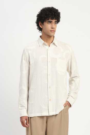 ABRAHAM AND THAKORE Tribe Ring Embroidered Shirt 