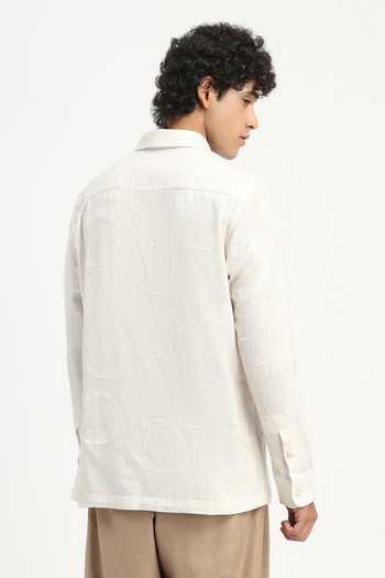 ABRAHAM AND THAKORE Tribe Ring Embroidered Shirt 