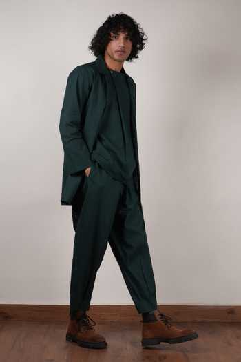 Shop_MATI_Green Cotton Roots Collared Jacket _Online_at_Aza_Fashions
