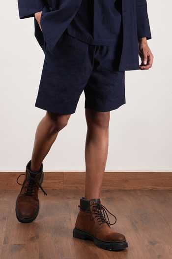 Buy_MATI_Blue Cotton Overlap T-shirt And Jacket Set _Online_at_Aza_Fashions