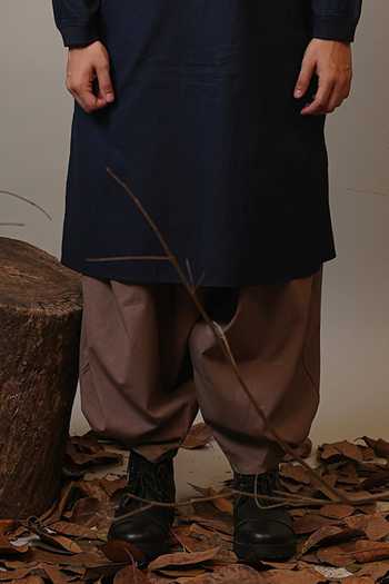 MATI_Beige Cotton Roots Baggy Pant _Online_at_Aza_Fashions