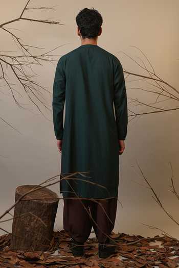 MATI_Brown Cotton Roots Baggy Pant _Online_at_Aza_Fashions