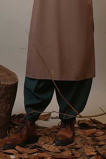 MATI_Green Cotton Roots Baggy Pant _Online_at_Aza_Fashions