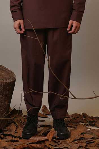 Buy MATI Brown Cotton Roots Kurta Pant Set Online at Aza Fashions Buy_MATI_Brown Cotton Roots Kurta Pant Set _Online_at_Aza_Fashions