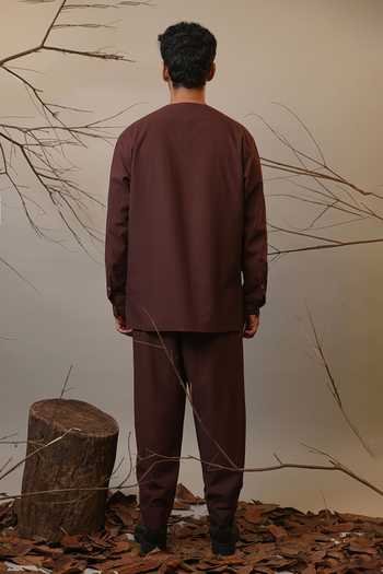 MATI Roots Brown Kurta Pant Set 