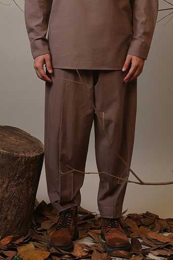 Buy MATI Beige Cotton Roots Kurta And Pant Set Online at Aza Fashions Buy_MATI_Beige Cotton Roots Kurta And Pant Set _Online_at_Aza_Fashions