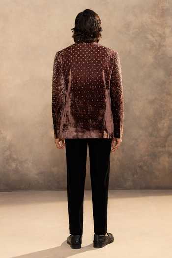 Millionaire Ombre Embellished Bandhgala Set 