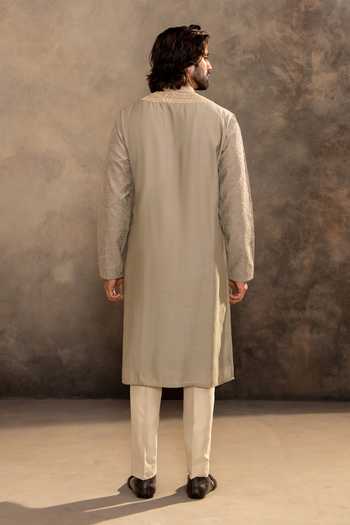 Millionaire Embroidered Yoke Kurta & Pyjama Set 