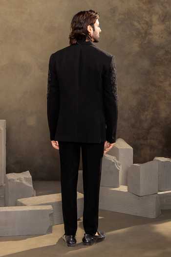 Millionaire Tonal Embroidered Suit & Pant Set 