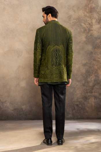 Millionaire Gometric Pattern Bandhgala Set 