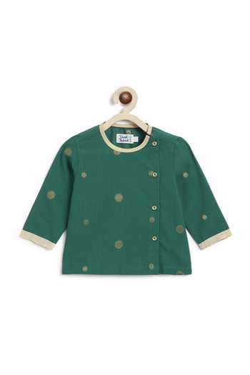 Tiber Taber Green Cotton Zari Jacquard Kurta And Dhoti Pant Set Online at Aza Fashions Tiber Taber_Green Cotton Zari Jacquard Kurta And Dhoti Pant Set _Online_at_Aza_Fashions