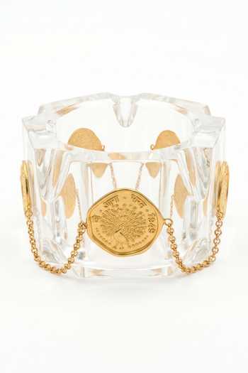 Mnsh_Gold Plated Chains Shakti Resin Bangle - Single Pc _at_Aza_Fashions