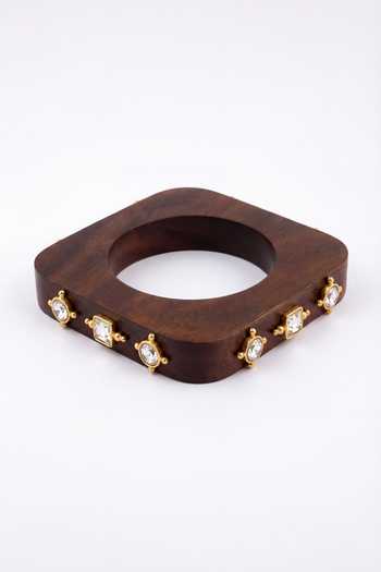 Mnsh Polki Wooden Bangle - Single Pc 